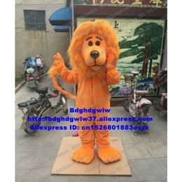 Mascot Costumes Orange Animal Lion King Mascot Costume Adult Cartoon Character Outfit Suit Enterprise Propaganda Commemorate Souvenir Zx2897