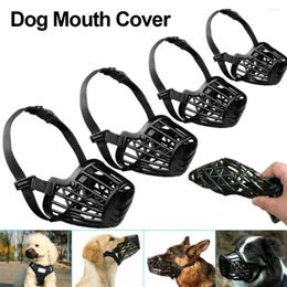 Dog Apparel Soft Plastic And Leather Strong Muzzle Basket Design Anti-biting Adjusting Straps Mask For Small Medium Large