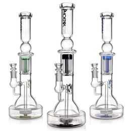 Phoenixstar 16.5 inches glass Recycler Bong Glass Vase Shisha Glass water pipe with a 8 arms tree perc and a matrix perc Smoking Water Pipes