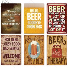 Beer Tin Sign Plaque Metal Vintage Pub Funny Metal Sign Plate Wall Decor for Bar Pub Club Man Cave Decorative Iron Painting227S