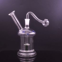 1pcs Portable Matrix Glass Bong Hookahs Birdcage Percolator Glass Oil Burner Bongs Thick Ash Catcher Bong Heady Dab Rigs Smoking Pipes with Male Glass Oil Burner Pipe