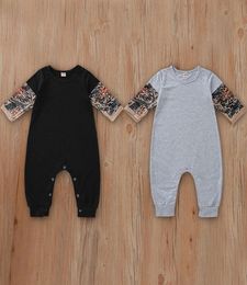 Newborn Baby Boy Romper Clothes Tattoo Printed Long Sleeve Patchwork Autumn Romper Jumpsuit Outfits Infant Baby Onesie Clothes2332198
