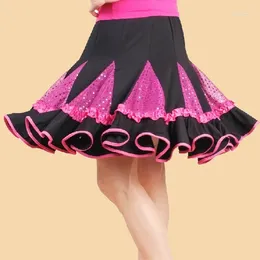 Stage Wear Latin Dance Skirt Women Square Costume Big Swing Ballroom Short Competition Performance