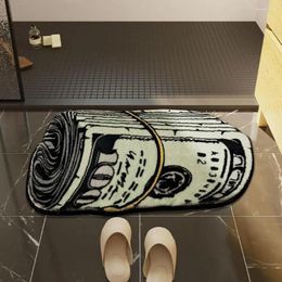 Carpets Carpet With Money Pattern Floor Mat Set For Bedroom Room Soft Absorbent Rugs Bathroom Decor Highly