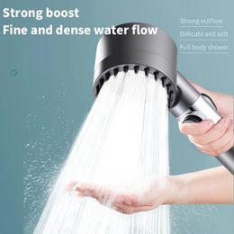 Home 3Speed Supercharged Shower Head Bathroom Handheld Filtered Bathtub Nozzle Accessories 240228