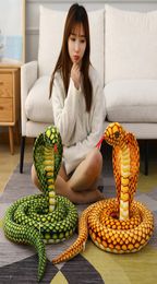 23m Simulation Cobra Snake King Stuffed Toy Large Realistic Forest Plush Animal Doll Boy Creative Christmas Gift6752495