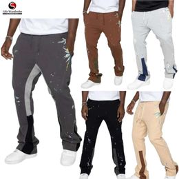 Jeans Men's Flared Sweatpants Men Stacked Sweat Pants High Quality Trousers Joggers Cargo 231117 480