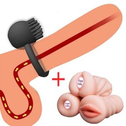 Cock Ring Vibrating Penis Delay Ejaculation Bullet Vibrator Clitoris Masturbators Artificial Vagina Anal sexy Toys for Men2758760