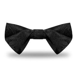 Bow Ties 2022 Designer Brand Retro Bowtie For Men Italian Style Groom Party Butterfly Tie Polyester Silk Two Layer Gift Box Drop Deliv Otsf5