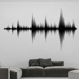 Wall Stickers Audio Wave Decals Sound Removable Recording Studio Music Producer Room Decoration Bedroom Wallpaper DW6747268J