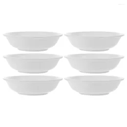 Plates 6 Pcs Soy Sauce Bowls Side Dish Condiment Mini Condiments Dipping Plate White Round Appetisers