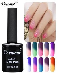 WholeVrenmol Temperature Chameleon Nail Gel Polish Thermal Color Change UV Soak Off Varnish Changing Lak8123791