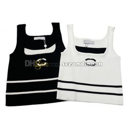 Square Neck Tanks Top Women Letters Embroidered Vest Spring Summer Quick Drying Vests