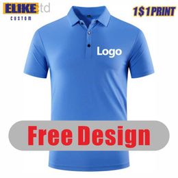 Men's Polos ELIKE High-Quality Quick Polo Shirt Custom Print Design Embroidery Summer Pure Colours And Clo ldd240312