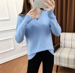 19 sweater women new Autumn Winter women sweaters fashion Vneck cashmere sweater knitted pullover Plus Size tops7762526