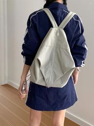 School Bags Women's Irregular Nylon Backpack Ladies Trend Personality Large Capacity Lightweight Casual Girls Travel Backpacks 2024