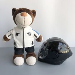 Toy Helmet Ornaments Motorcycle Jewelry Decoration Accessories Trunk Pendant Riding Clothing Spare Bear Lovers Collection Gifts 22206G
