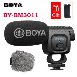 Microphones Boya BYBM3011 On Camera Cardioid Condenser Microphone Audio Video Mic for Canon Nikon DSLR PC Smartphone Streaming Vlog Live