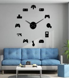 Game Controller Video DIY Giant Wall Clock Game Joysticks Stickers Gamer Wall Art Video Gaming Signs Boy Bedroom Game Room Decor Y9188720