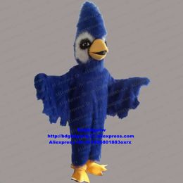 Mascot Costumes Long Fur Blue Jay Bird Cyanocitta Cristata Eagle Hawk Mascot Costume Adult Character New Products Business Ceremony Zx31