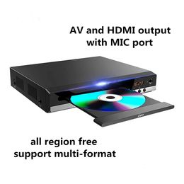 Home DVD Player disc player with HDMI 1080P and Mic Port for Multimedia Digital TV All Region Free Support Media DVDCDVCDSVCD 240229