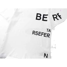 Shirt T Burbersys Designer Men's Brand Clothes T-Shirts Online Store He Correct Version Of 23Ss Bu's New Personalized Printed Round Nec GG