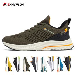Baasploa Lightweight Running Shoes For Men Mens Designer Mesh Casual Sneakers Lace-Up Male Outdoor Sports Tennis Shoe 240312