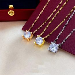 designer Jewellery love necklace diamond pendant necklaces for women 18K rise gold silver tennis Necklace luxury jewelrys for birthday party gift
