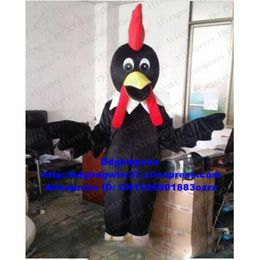 Mascot Costumes Black Rooster Hen Chick Chicken Chook Chickling Mascot Costume Cartoon Character Showtime Stage Props Group Photo Zx1319