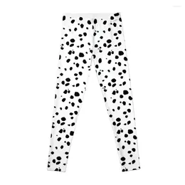 Active Pants Cute Spots Dots Dalmatian Dog Print Leggings Leginsy Push Up Sports For Gym Woman Womens