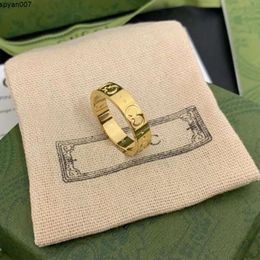 Luxurys Ring Ring Love Designer Fashion Titanium Steel Letter Pattern Designer Jewelry Engagement Ring Size for Women
