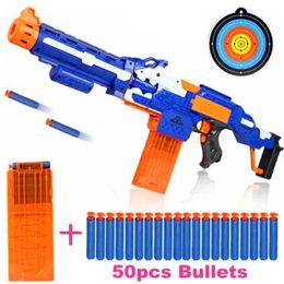 Gun Toys Gun Toys Set of rifle toy electric soft bullet for Nerf toy ball gun EVA Dart toy machine gun best gift for kids 2400308