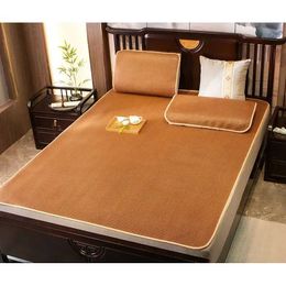 Other Bedding Supplies Summer bamboo rattan cooling feeling mattress cool sleeping mat kit single double bed foldable cold sheet protection pad