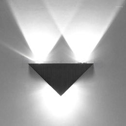 AC85-265V Wall Mounted Aluminum Modern Wall Sconce Triangle Designed 3w Cool White LED Light Decoration Home Lighting wx1561318l