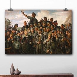 World War II Painting Wall Art Vintage Poster Canvas Prints For Living Room Decor LJ2011303136