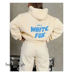 Tracksuit White Designer Fox Hoodie Sets Two 2 Piece Set Women Men's Clothing Set Sporty Long Sleeved Pullover Hooded Tracksuits 326