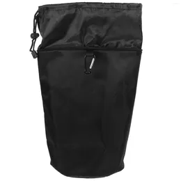 Storage Bags Drawstring Laundry Pin Bag Home Convenient Clothes Clip Belt Hanging Black