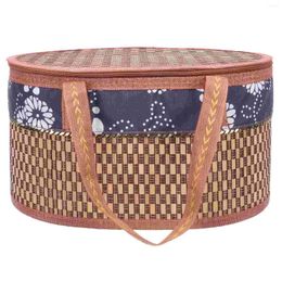 Dinnerware Sets Handheld Egg Crabs Storage Basket Woven Gift Packing Bamboo