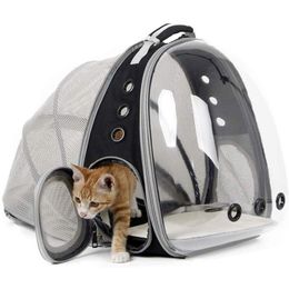 Expandable Pet Cat Carriers Backpack Space Capsule Transparent Bubble Portable QET CARRIER for Small Dogs Hiking Travel Backpack L253R