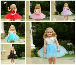 Baby Girls TuTu Dress Sequins Kids Baby Fancy Wedding Dress Sleeveles Princess Backless Party Dress For Girl Summer Dresses 5 Laye4238893
