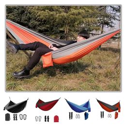 Cloth Garden Sleeping Swing Hammock Lightweight And Convenient Outdoor Durable For Camping black 240306