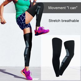 Protective Sleeves Arm Leg Warmers BraceTop 1 Pair Compression Long Socks Men Women Knee Fitness Pad Anti Slip Support Thigh Stockings Sleeves 230712 L240312