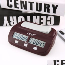 Desk Table Clocks Professional Compact Digital Chess Clock Count Up Down Timer Electronic Board Game Bonus Competition Master Tour265j