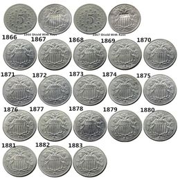 US A Set OF 1866 -1883 20PCS Five Cents Nickel Copy Coins Medel Craft Promotion Cheap Factory nice home Accessories320F