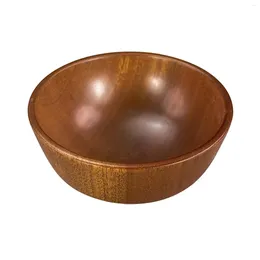 Bowls Tableware Sturdy For Noodle Fruit Handcrafted Durable Wooden Bowl Eating Travel Accessories Dinner Kitchen Boys