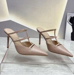 New multi-color leather strap pump shoes, slim high heel sandals, women's work clothes, dresses, square pointed evening shoes, sizes 35-41