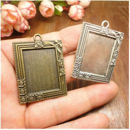 10pcs Retro Antique Bronze MINI Painting Frame Creative Decorative DIY Po Frame Pendant Home Decoration Parts1254Z