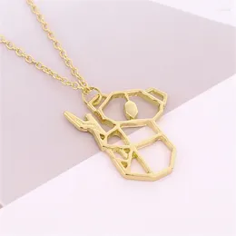 Pendant Necklaces 10pcs/lot Fashion Origami Koala Necklace Jewellery Cute Animal Baby Gift For Lover