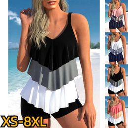 Swim wear 2024 Summer Beach Suits Two Piece Beach Suits 3D Printed Tankini Swimming New Tankini Womens Set Monokini aquatic sports 240311