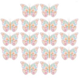 Disposable Dinnerware 16 Pcs Plate Butterflies Party Supplies Paper Plates Favour Flatware Dinner Dishes Printing Tableware Tray